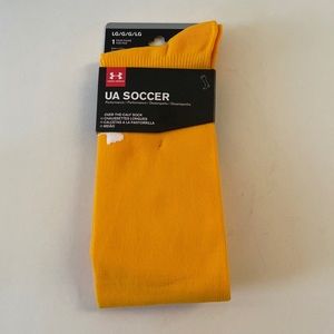 Yellow under armour soccer socks
